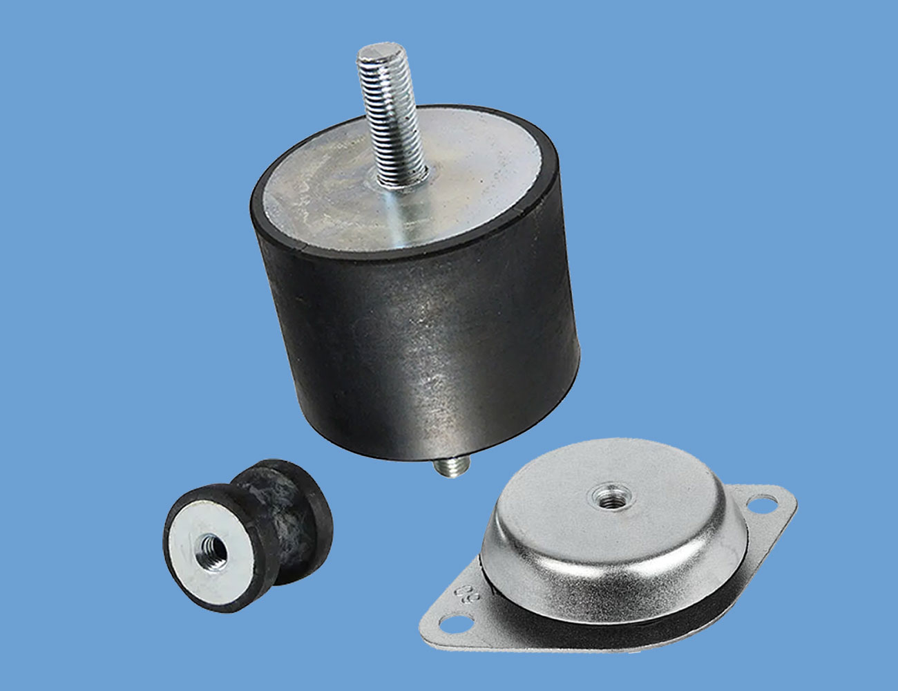 Trillingsdempers, stootdempers en rubber bussen