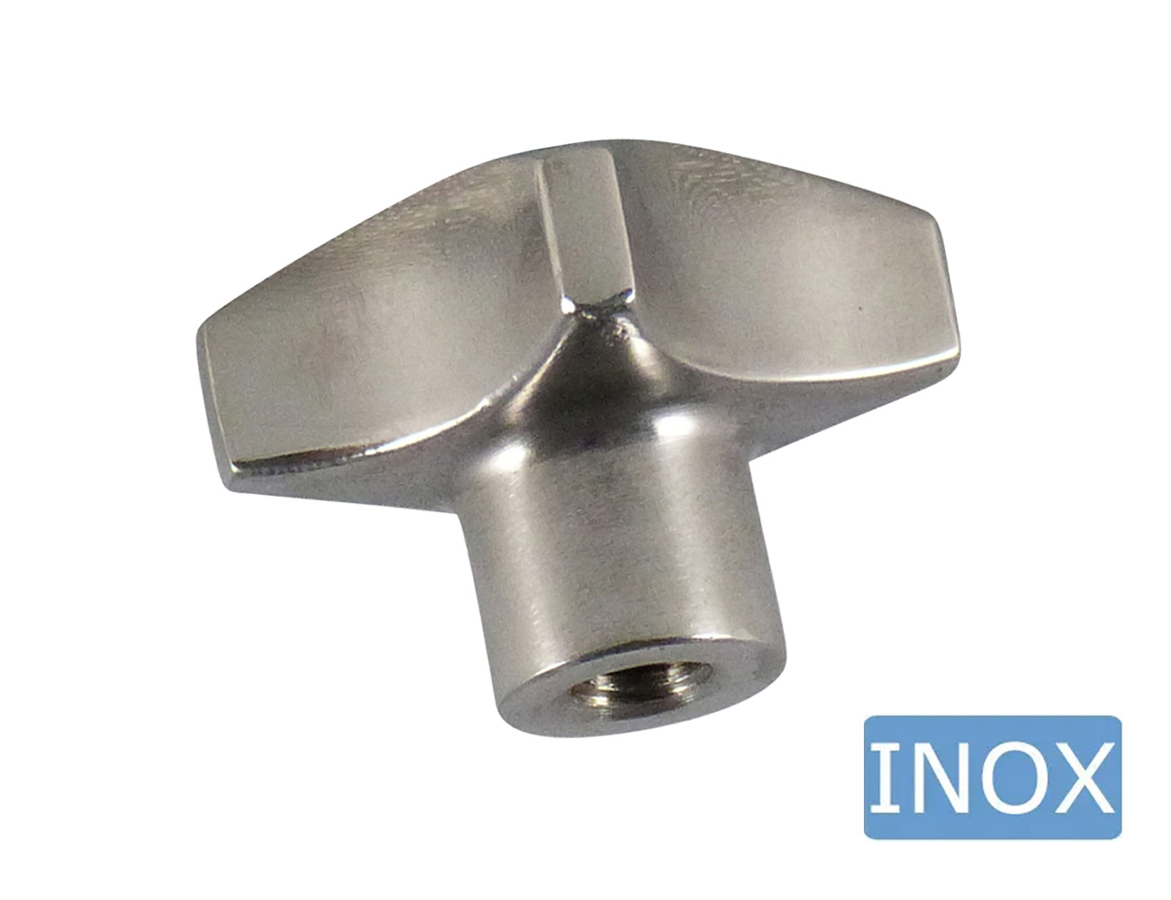 Kruisknop RVS - DIN6335 - inwendige draad