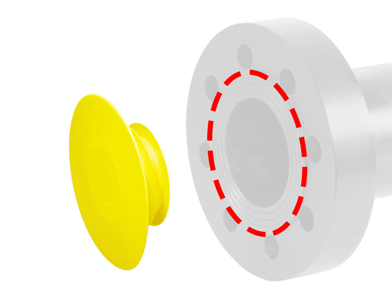 Flensbescherming pasvlak RF FF - push-in