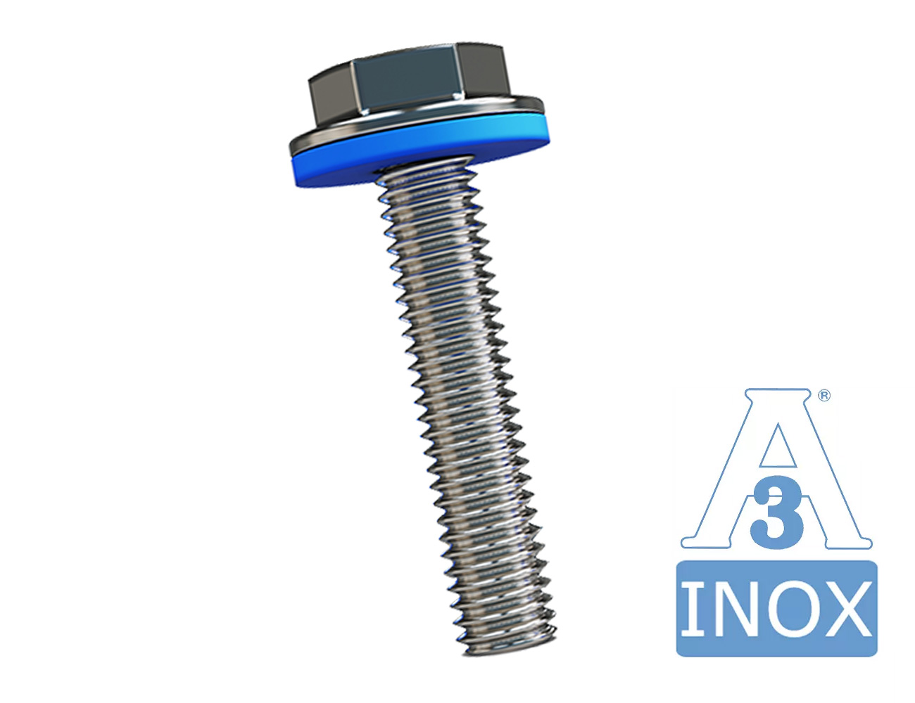 Zeskant flensbout RVS - Hygiene 3A