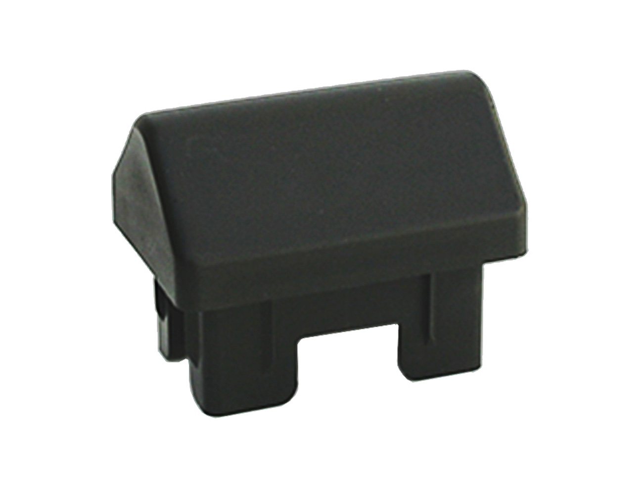 Paalkap rechthoekig met dakje – kunststof