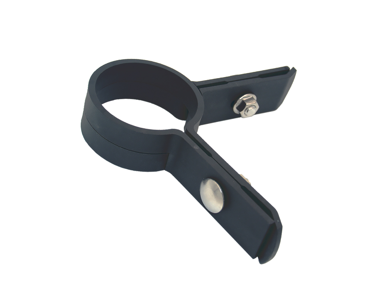 Langlipbeugel hoekbeugel Ø60mm - variabel - PA - incl bouten en moeren - zwart