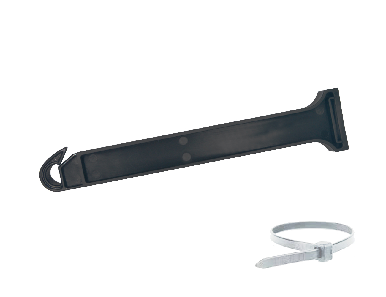 Afstandisolator Voor Koord - kabelbinder bevestiging - Zwart - Lengte 250mm