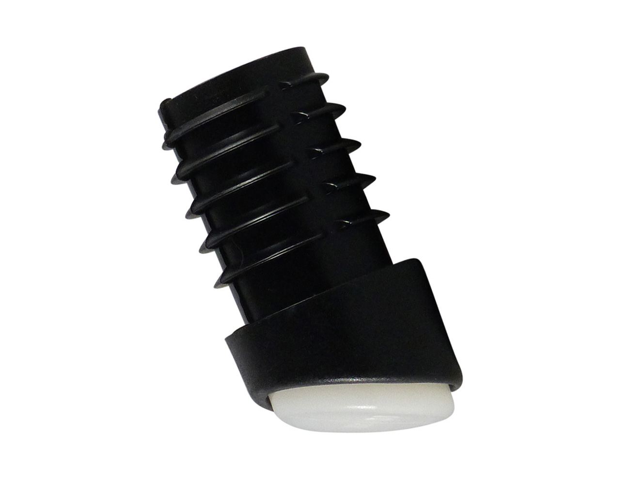 Insteekdoppen schuine voet PU glijvlak – Anti slip – voor ronde buis