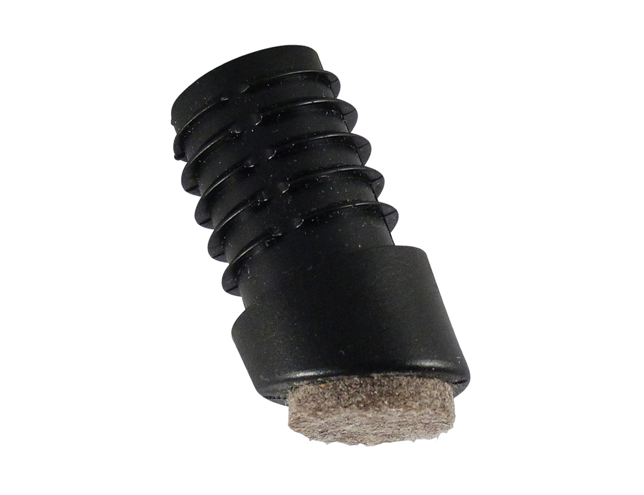 Insteekdoppen schuine voet met vilt voor ronde buis