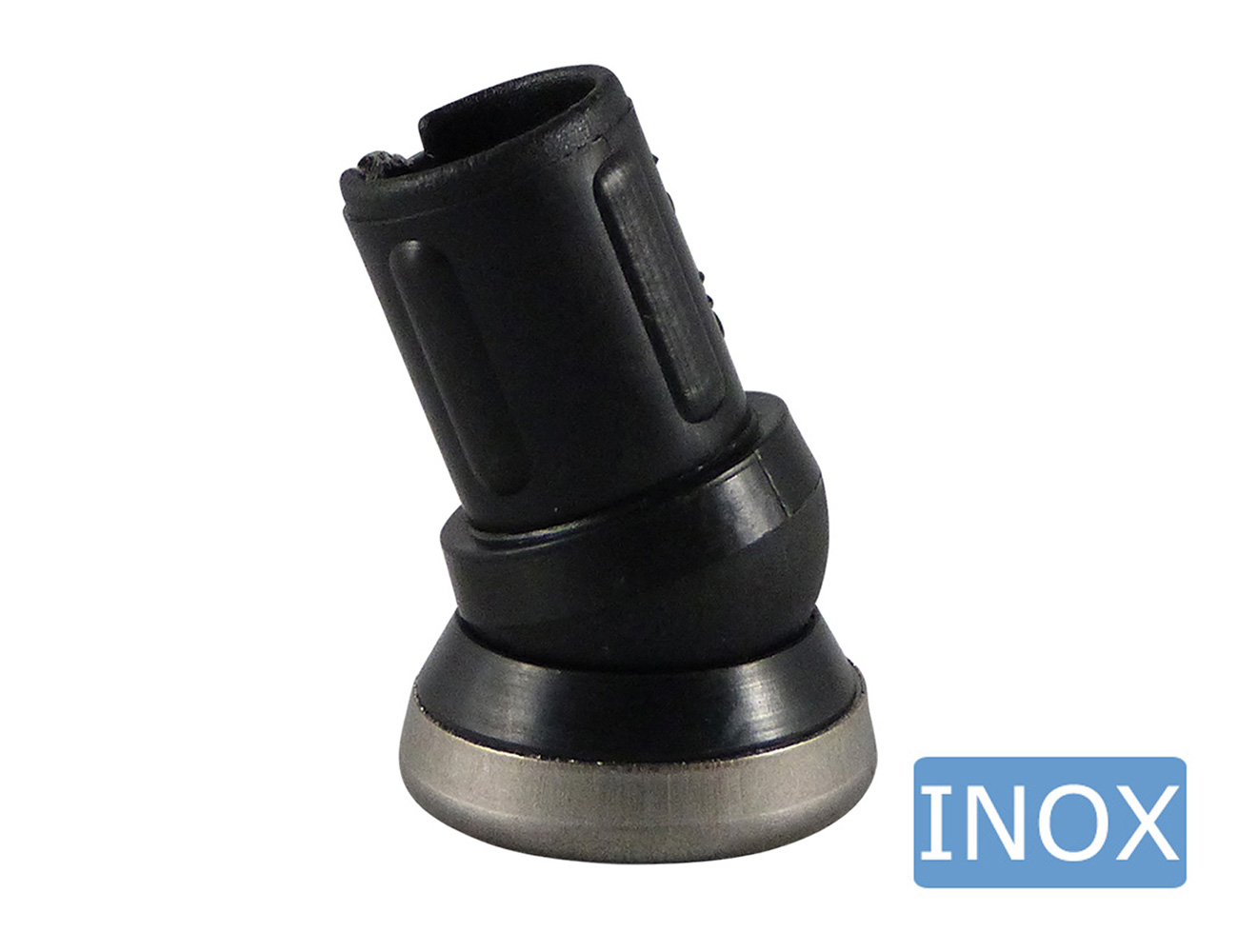 Kogelvloerdoppen met RVS glijvlak voor ronde buis