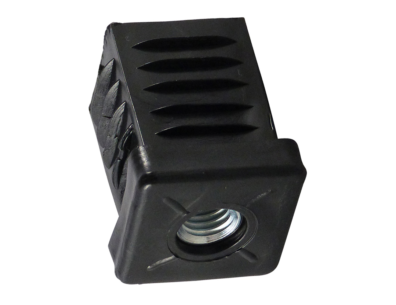 Insteekdoppen met draadbus voor loopwielbevestiging – vierkant