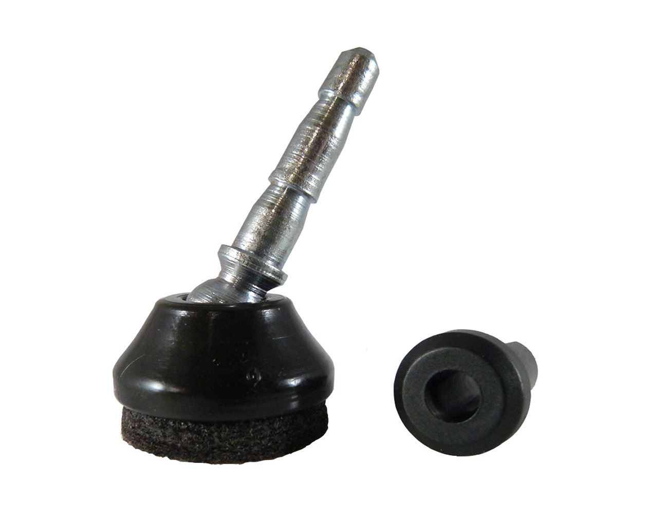 SET - Viltglijder met kogelgewricht, stiftbevestiging en montagehuls