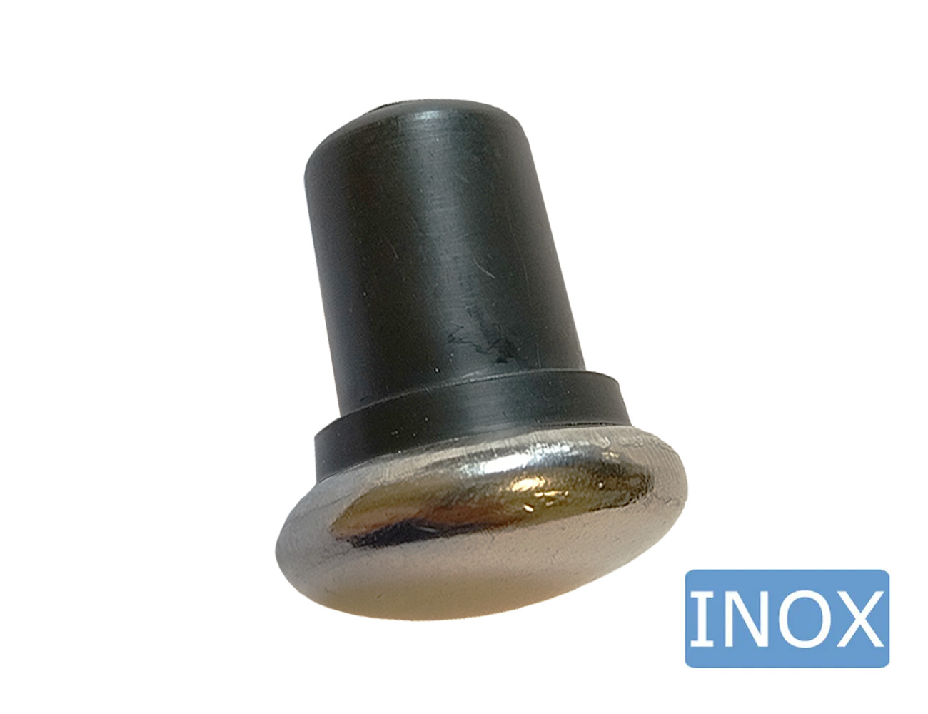 Insteekdoppen zonder lamellen met gewelfde RVS glijvlak voor ronde buis