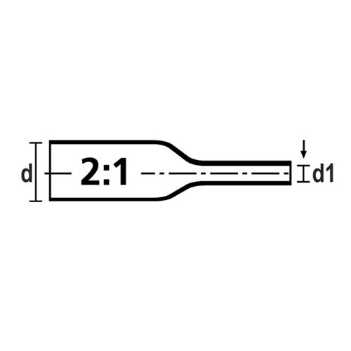 Krimpkous - Krimpkous - Geel, Krimpverhouding: 2:1, Diameter: 9.5 - 4.8 Krimpkous - Krimpkous - Geel, Krimpverhouding: 2:1, Diameter: 9.5 - 4.8