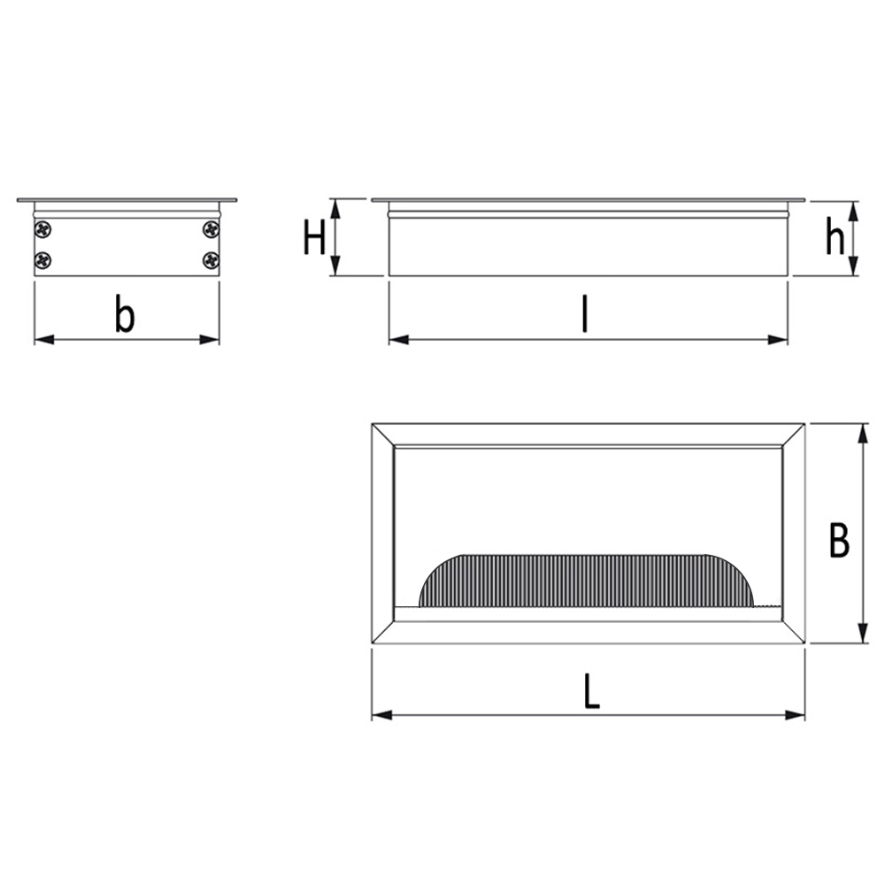 Gedotec Kabeldoorvoer EXIT G11 ECO | Aluminium kabeldoos verzonken | 240 x 100 mm | kabeldoorgang bureau om in te laten Gedotec Kabeldoorvoer EXIT G11 ECO | Aluminium kabeldoos verzonken | 240 x 100 mm | kabeldoorgang bureau om in te laten