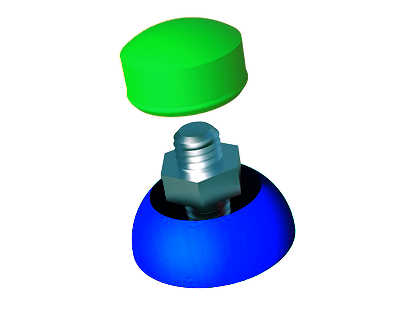 Afdekkappen 2-delig voor bouten en moeren