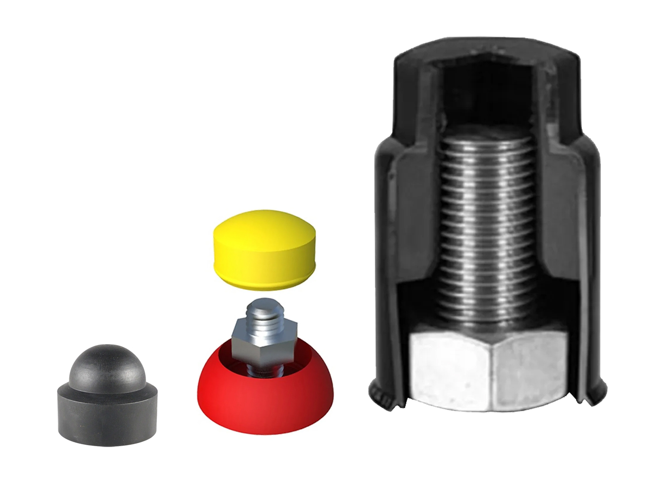 Afdekkappen voor bouten, moeren & schroefdraad