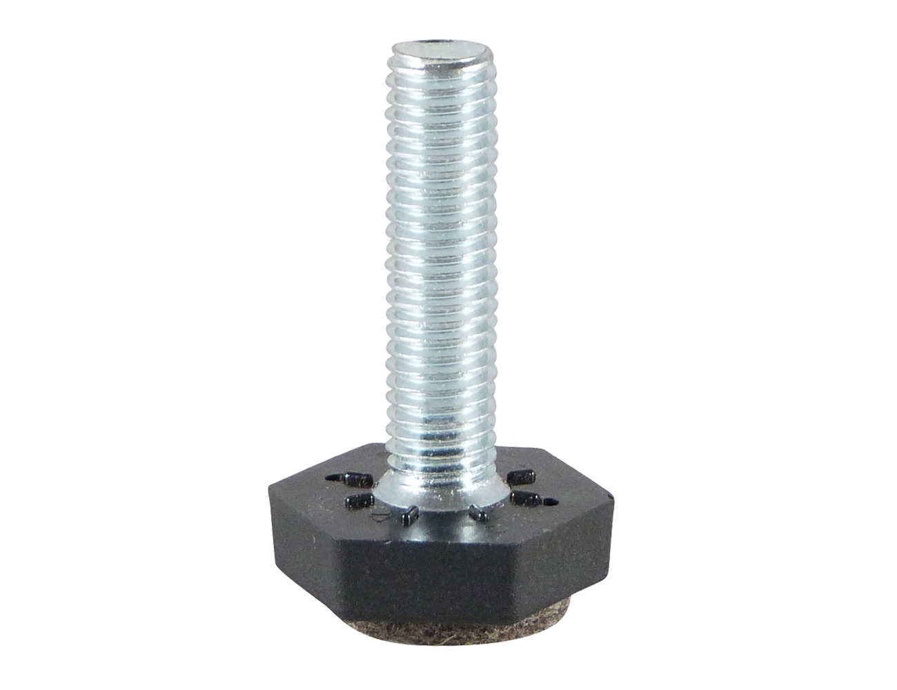 Stelvoet zeskant voet met aangelast vilt