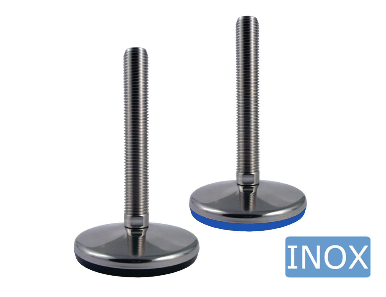 Stelvoet RVS - Hygiëne - gevulcaniseerde anti-slip voetplaat