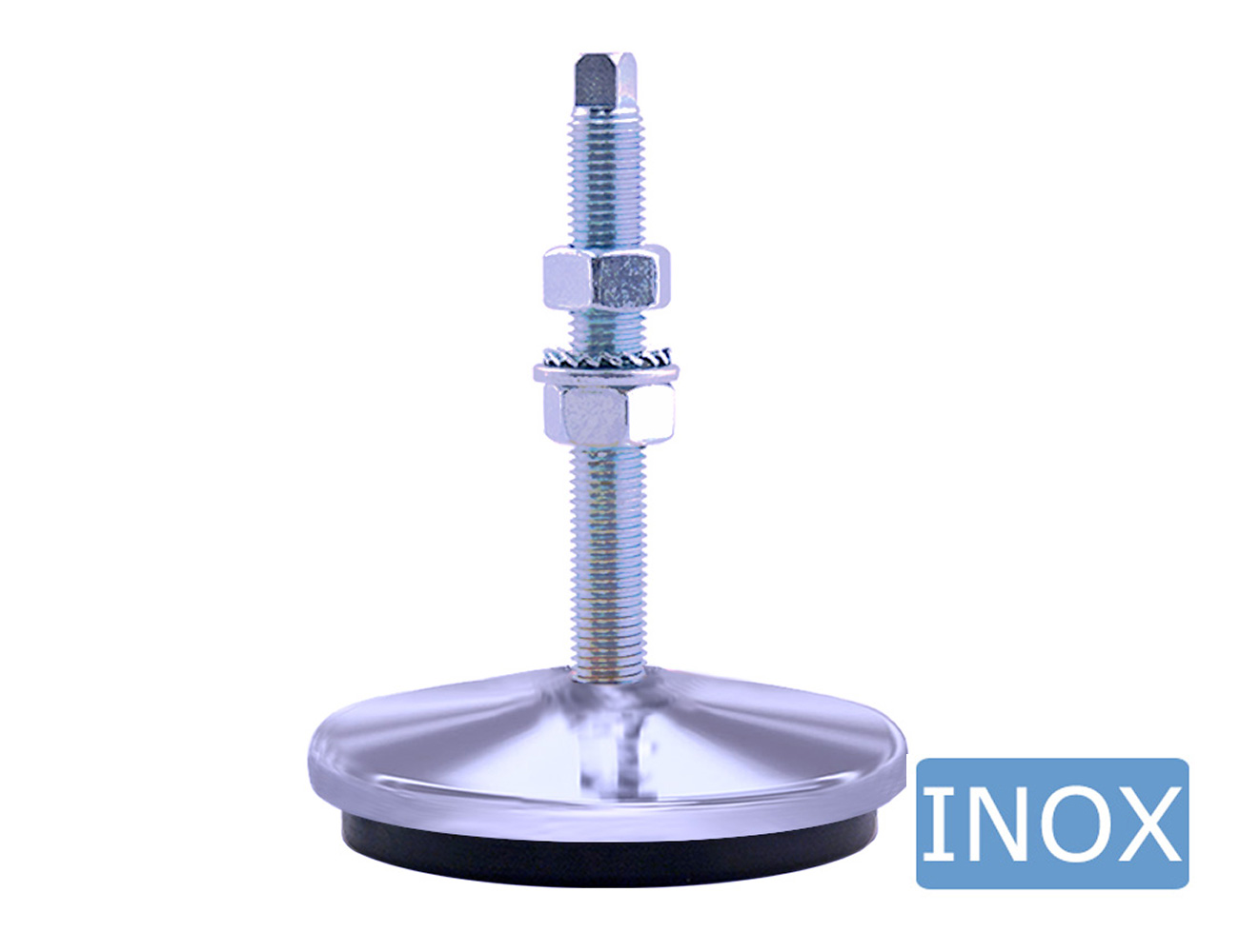 Verstelbare machinevoet – trillingsdempend 1 - RVS