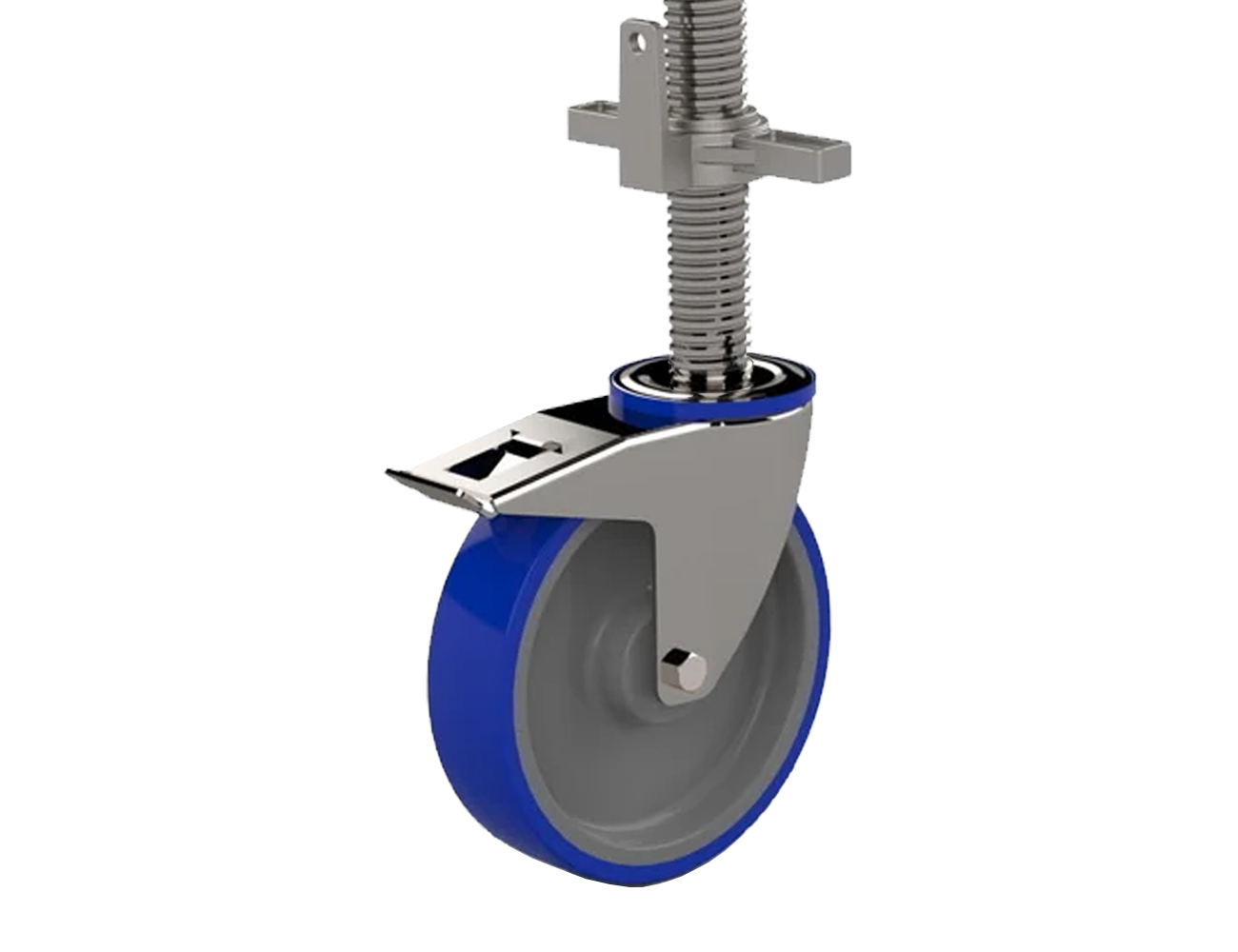 Steigerwielen geremd met PU band – hoogte verstelbaar