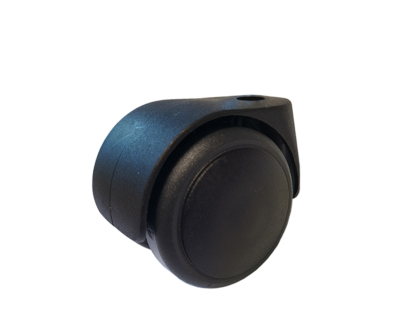 Meubelwielen Ø50mm dubbelrol met PU band - synchroon rem