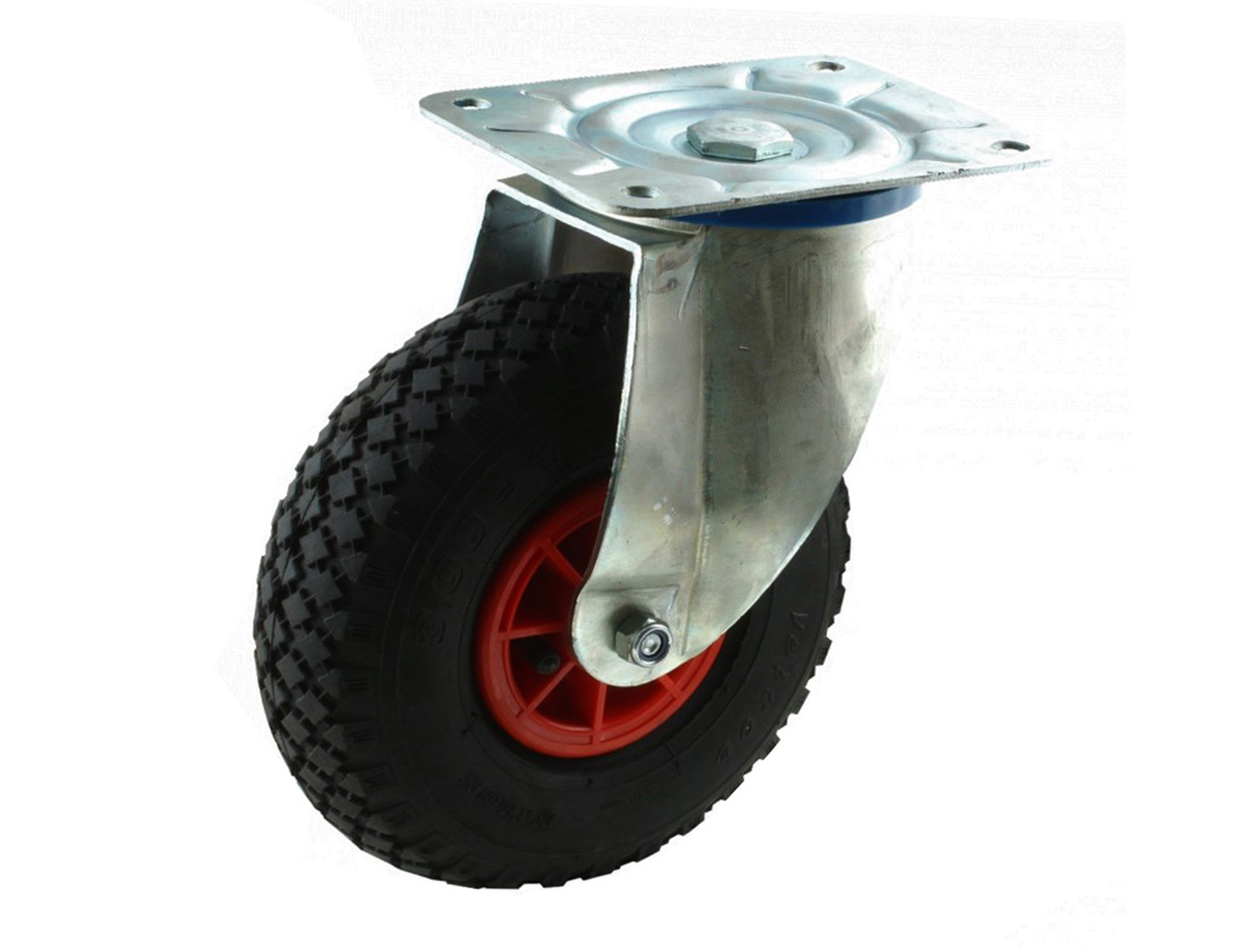 Zwenkwiel – plaat – luchtband op kunststof velg