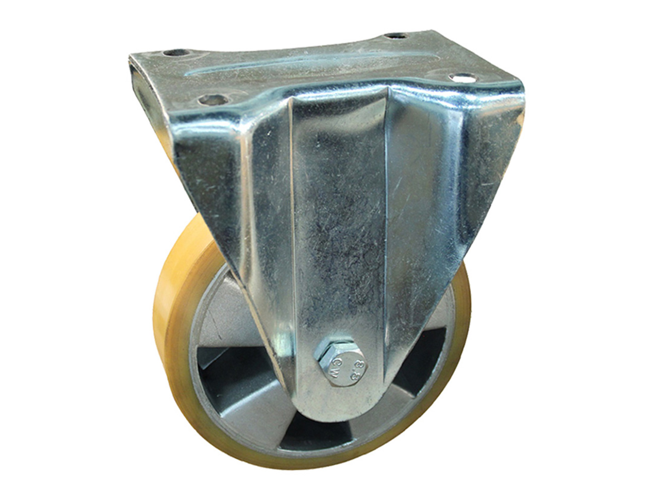 Zwaarlast bokwiel - PU band op aluminium velg