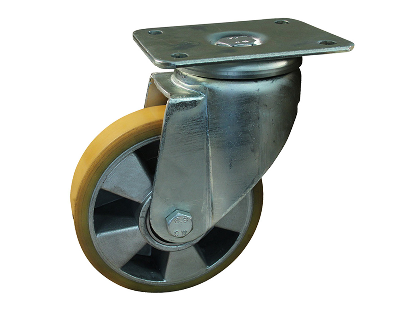 Zwaarlast zwenkwiel - PU band op aluminium velg