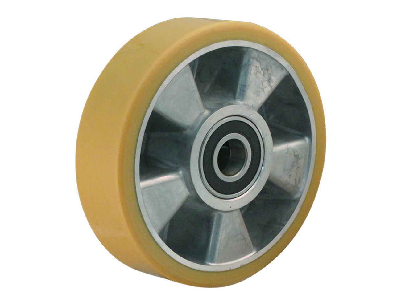 Zwaartlast wiel - PU band op aluminium velg