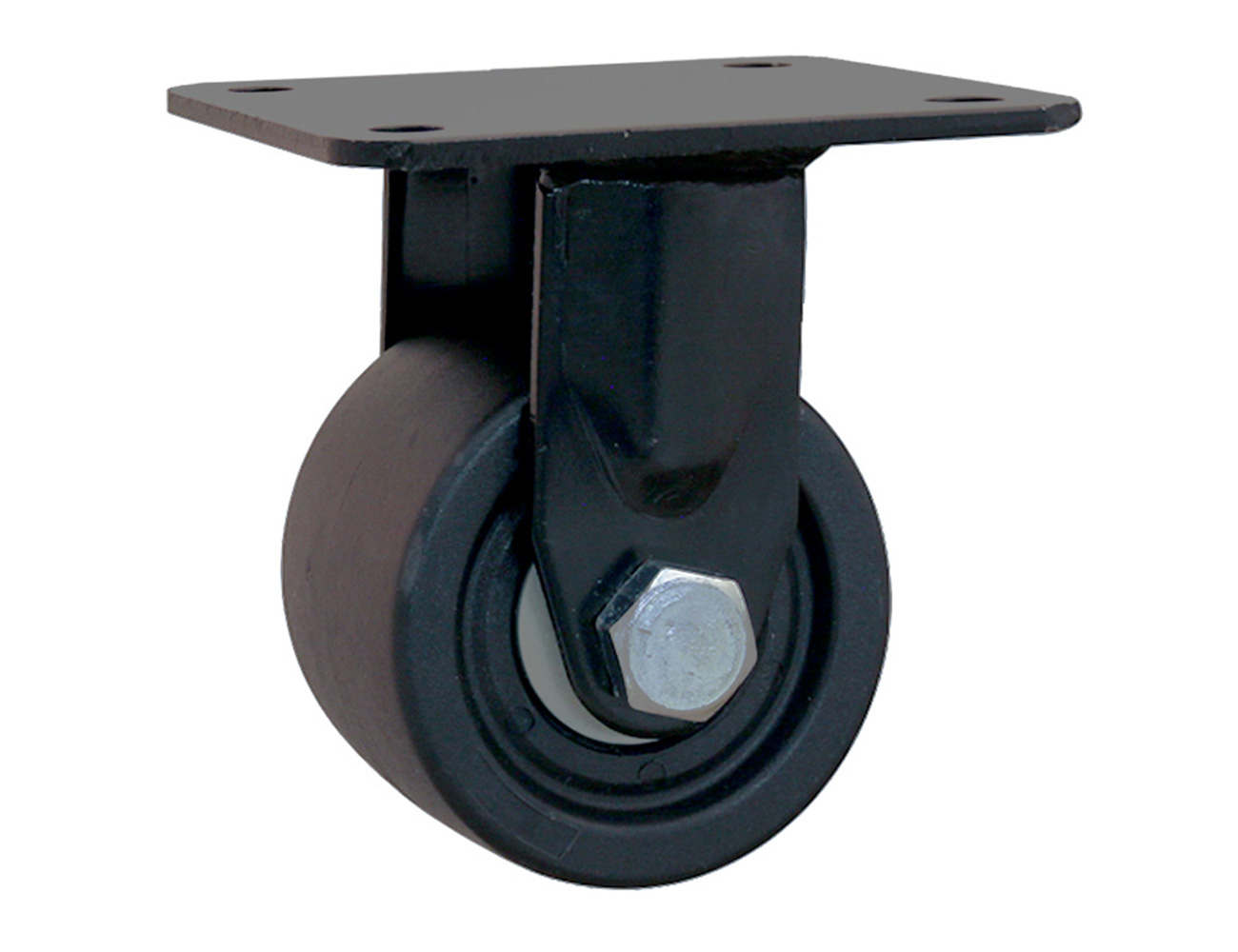 Mini zwaarlast bokwielen kunststof wiel - max 600kg – zwart